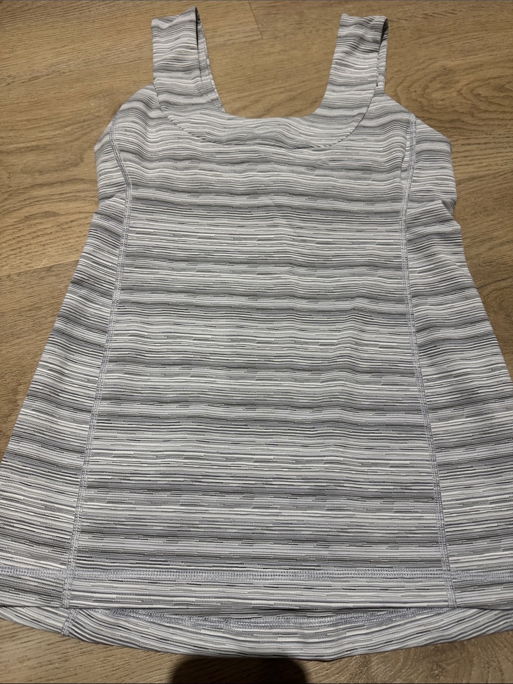 lululemon athletica Striped Tank Top in White and Gray